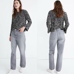 Madewell The Dadjean in Pale  Grey Straight Size 29